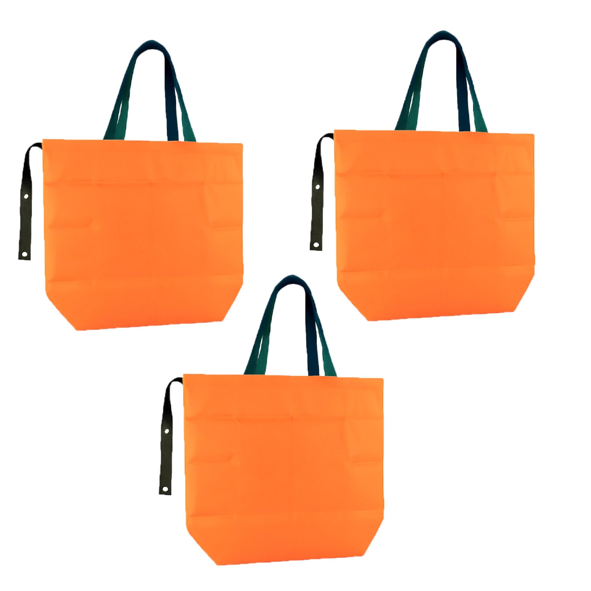 Evafly Reusable Foldable Grocery Bag | Lightweight & Eco-Friendly Shopping Tote | Washable Bags for Fruits, Vegetables & Daily Essentials | Durable 15kg Capacity | Orange - Pack of 3