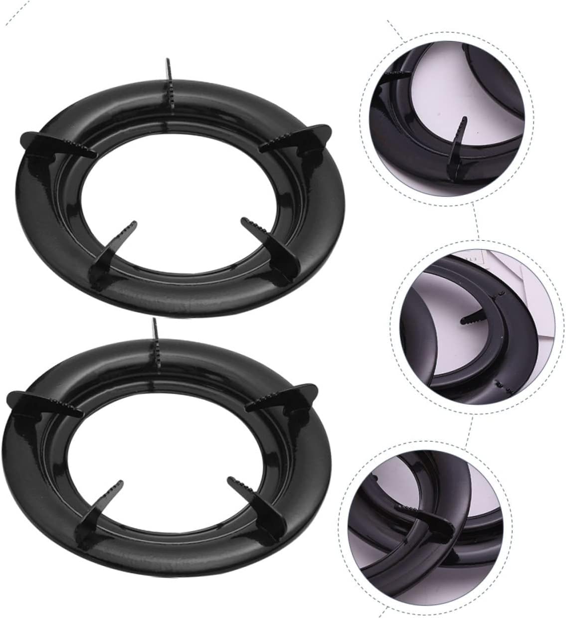 HOMSFOU 3pcs Stable Gas Stove Bracket Replacement for Burner Stove Iron Wok Ring
