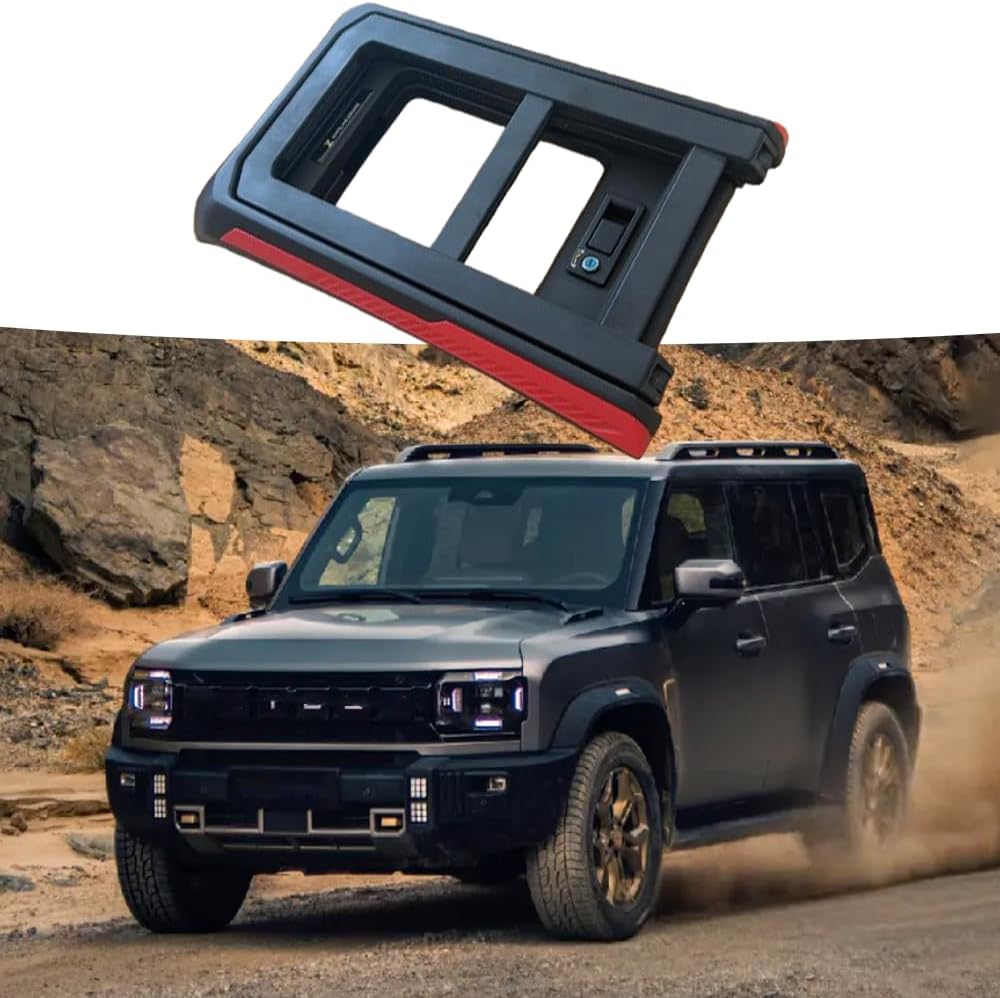 Side Roof Rack Access Ladder Liftable Foldable Rear Lift Ladder Fit for JETOUR Traveler T2 2023-2025 Deployable (Yellow)