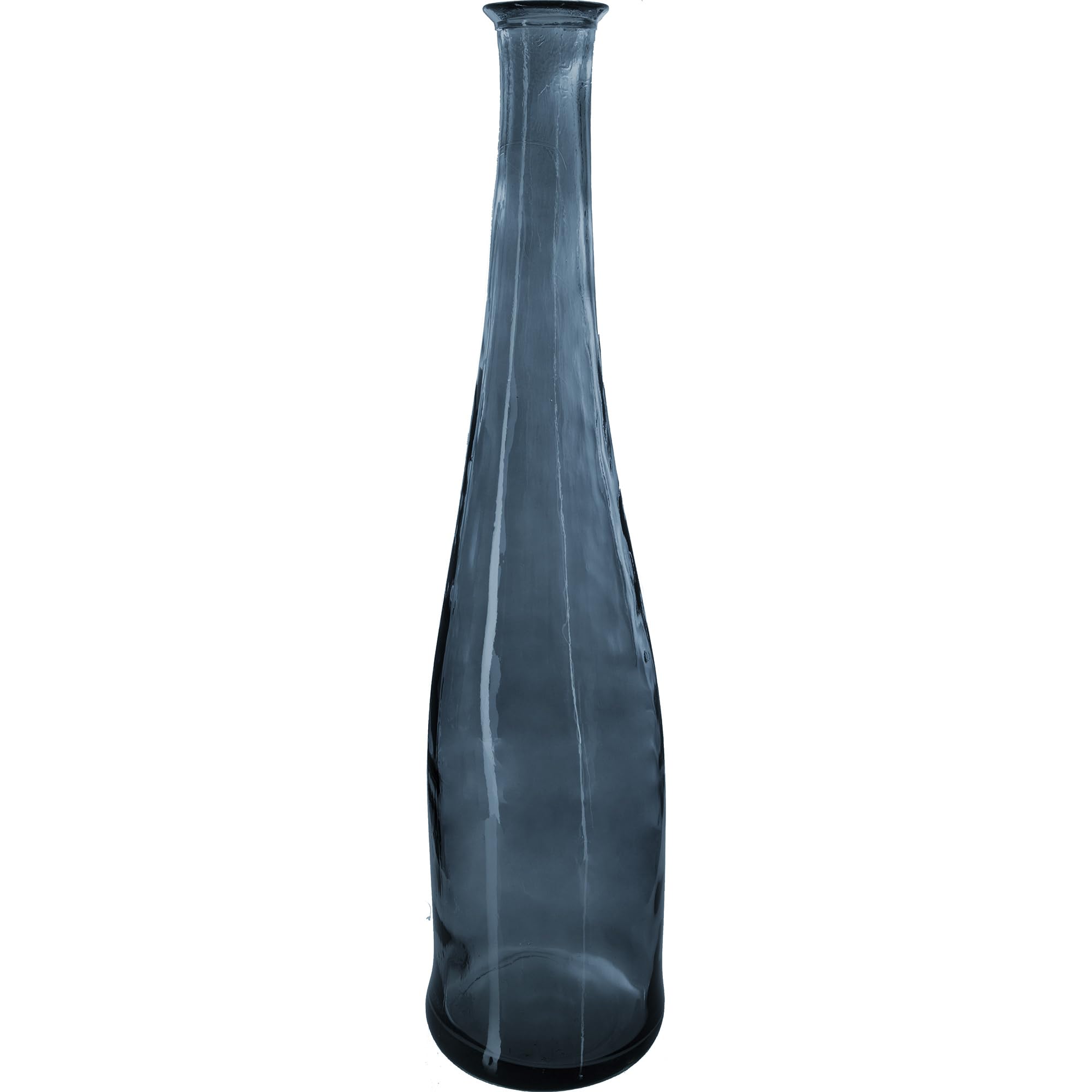 Atmosphera - Vase Long - Verre recyclé - Bleu Orage H80 cm