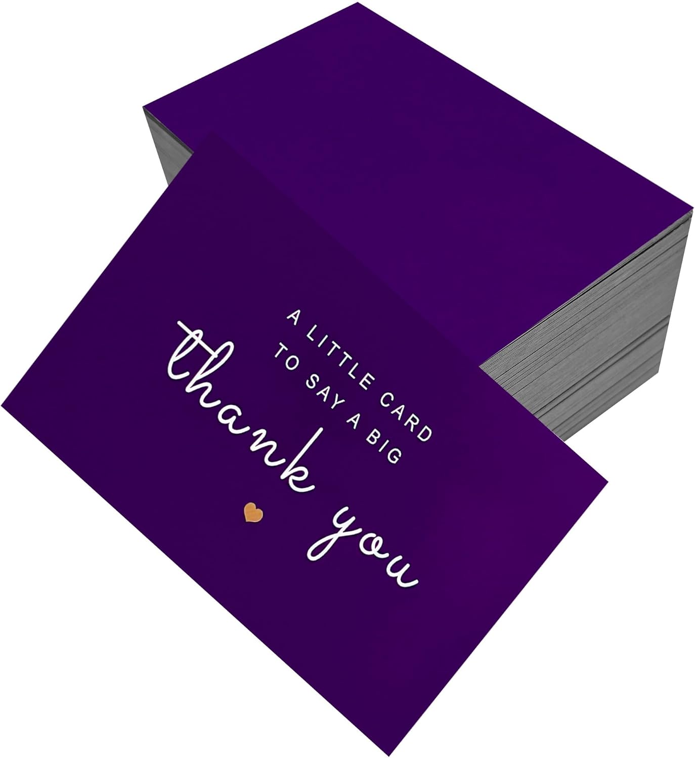 RXBC2011 Little Thank You Cards Big Thank you Notes for All Occasions 3.5 x 2 Inch Pack of 100 Purple - Image 3