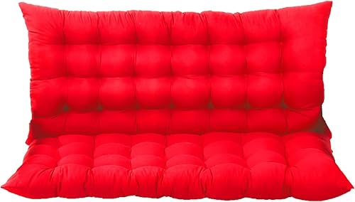 Cojín de banco grueso con respaldo, cojín para silla columpio con lazos, cojines de repuesto para columpio al aire libre para jardín, patio, cocina,