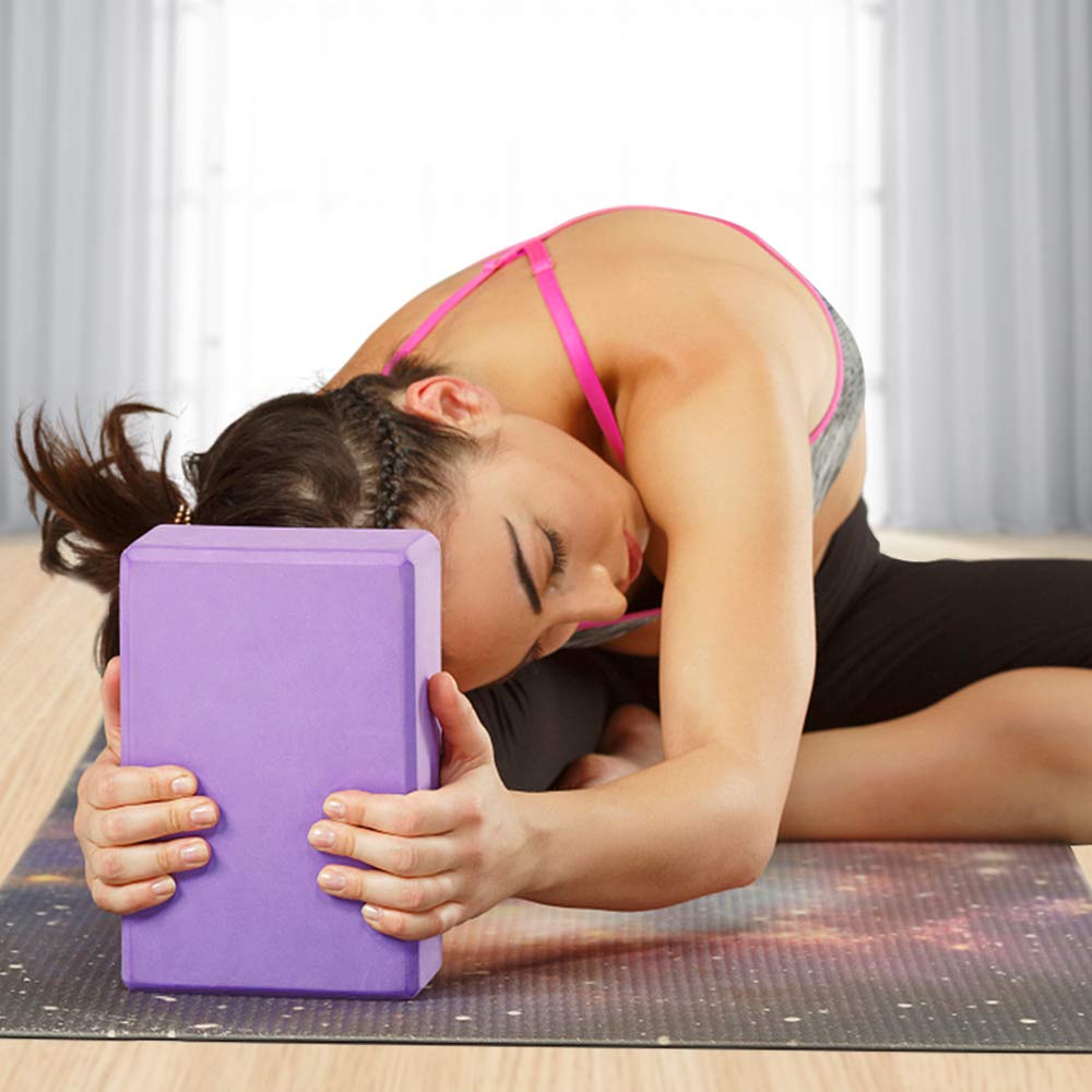 3Szt Zestaw Bloków Eva Yoga Pilates Brick Sprzęt Do ćwiczeń Do ćwiczeń Treningowych Blok Piankowy Pas Do Rozciągania Pomoc Yoga Bolster