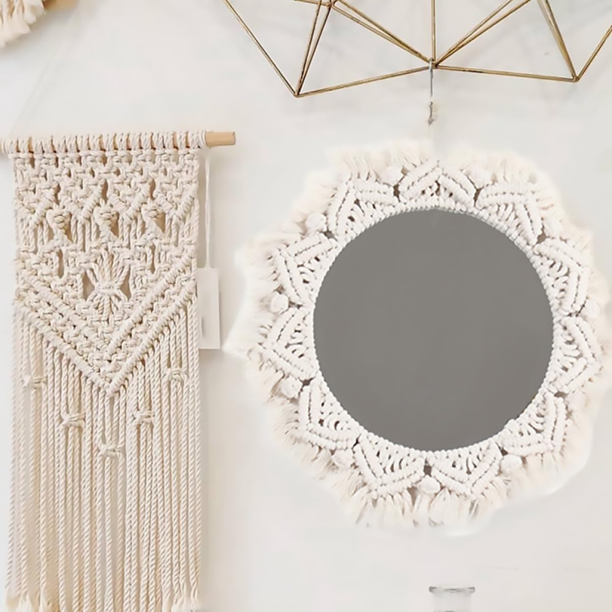 TOYANDONA Tapiz De Espejo Decorativo De Pared De Maquillaje Simple para Dormitorio Sala De Estar Baño