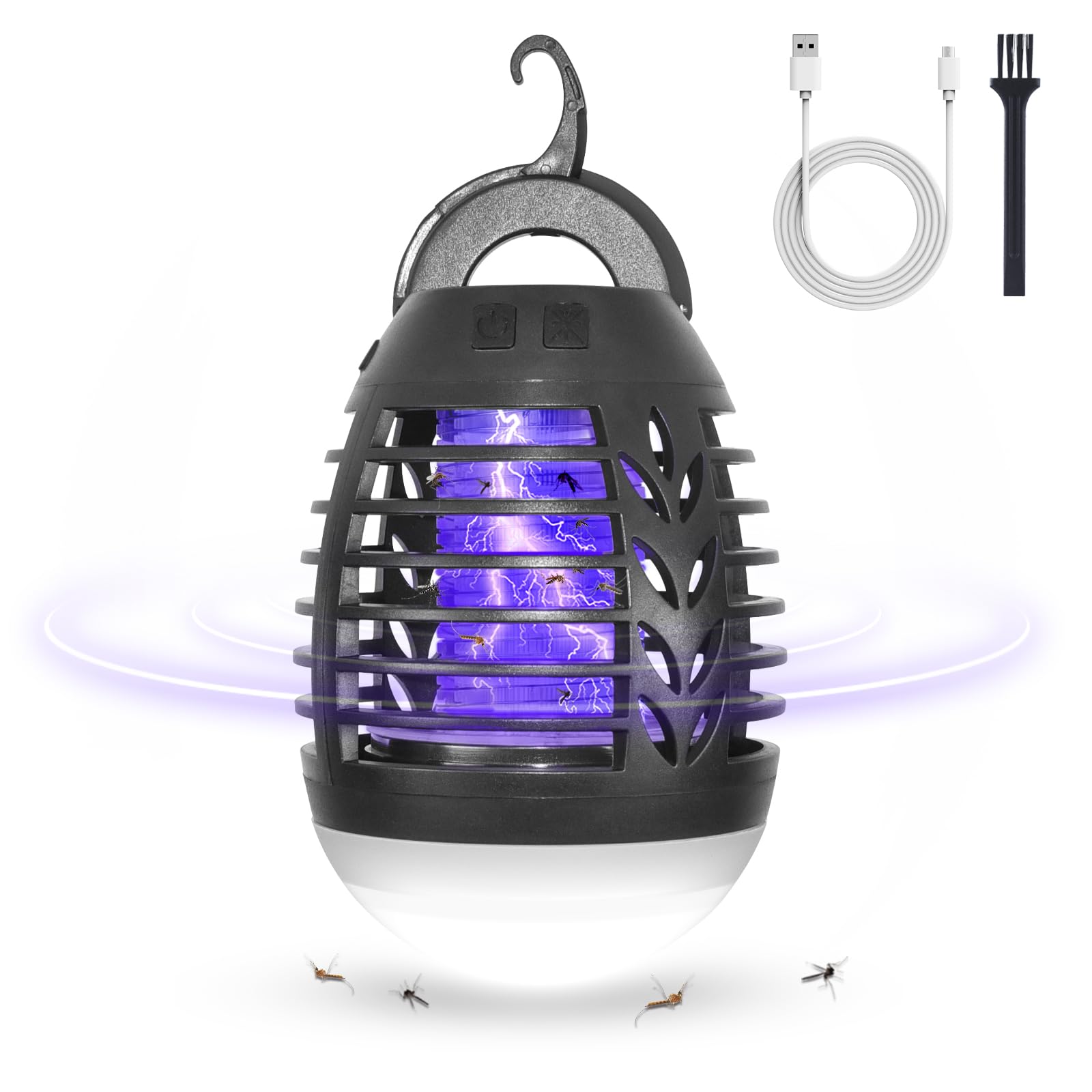 Lampada Antizanzare Ricaricabile 2-in-1 - Impermeabile IPX6 Per Esterno - Foto 3