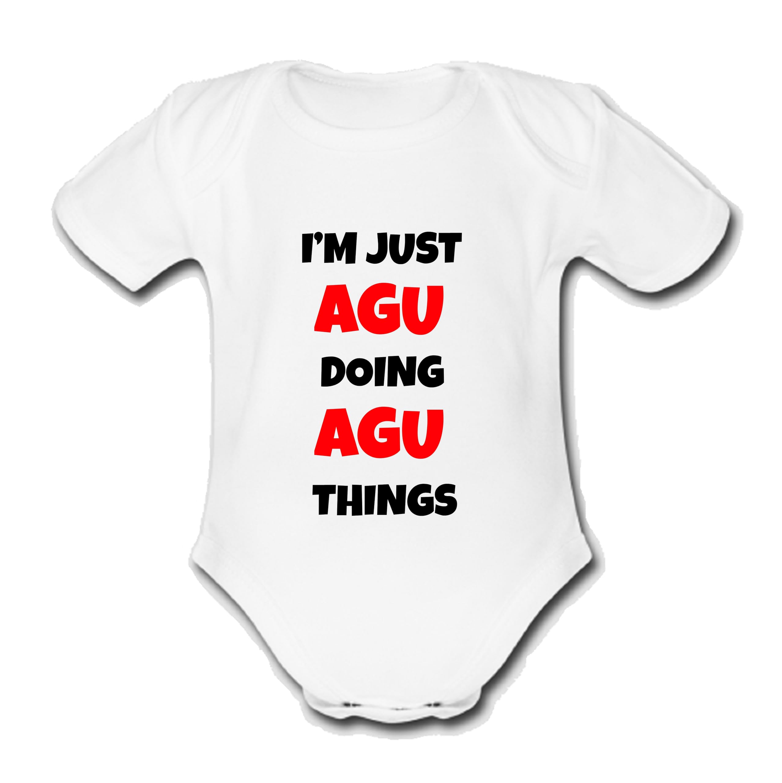 I'M JUST AGU DOING AGU THINGS Unique Baby Name Vest Grow Babygrow Bodysuit
