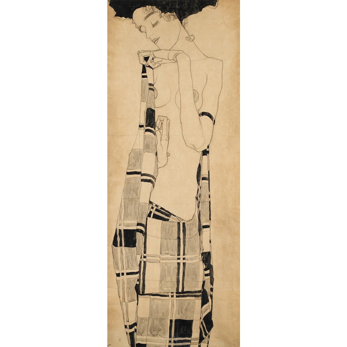 Impression giclée Egon Schiele Fille debout toile polycoton 101x127cm ARTICULOZY - 2