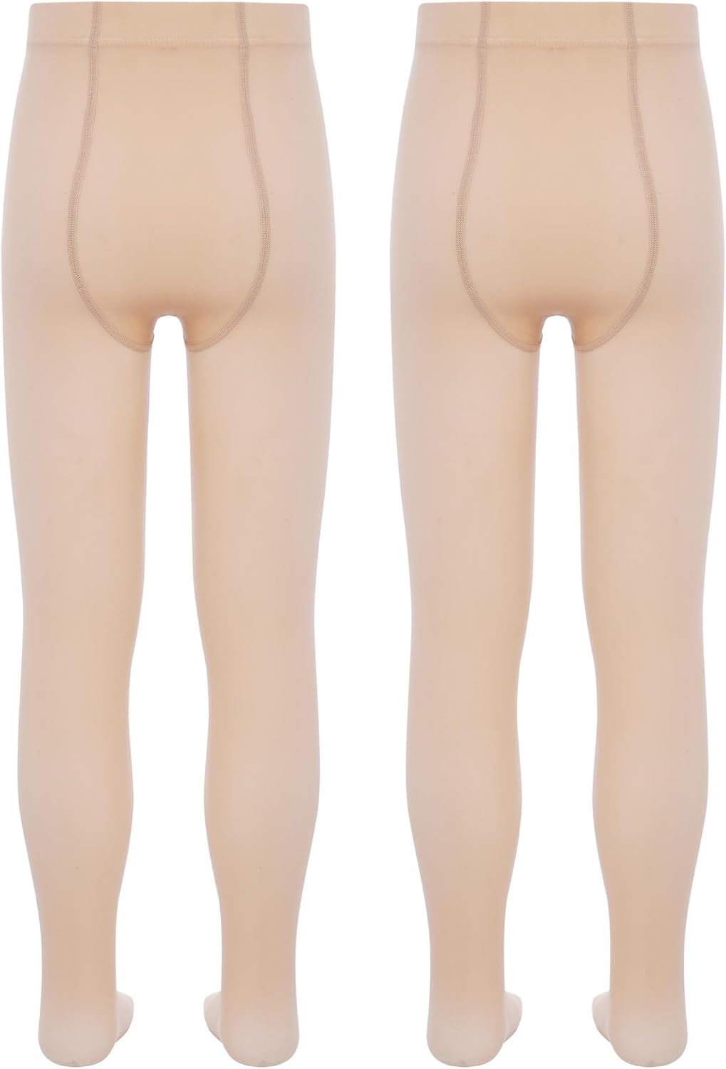 Linjinx 2 Pack Ballet Tights for Girls Convertible Dance Tights Transition Footed Stockings Leggings Pantyhose Pants