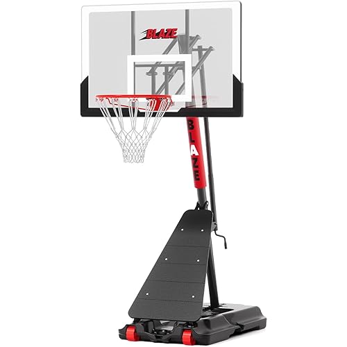 Basketball Hoop Outdoor 10 FT Height Adjustable, Portable Basketball Goals Systems with 45" Backboard for Youth Adults Kids - Backyard, Driveway, Indoor Play