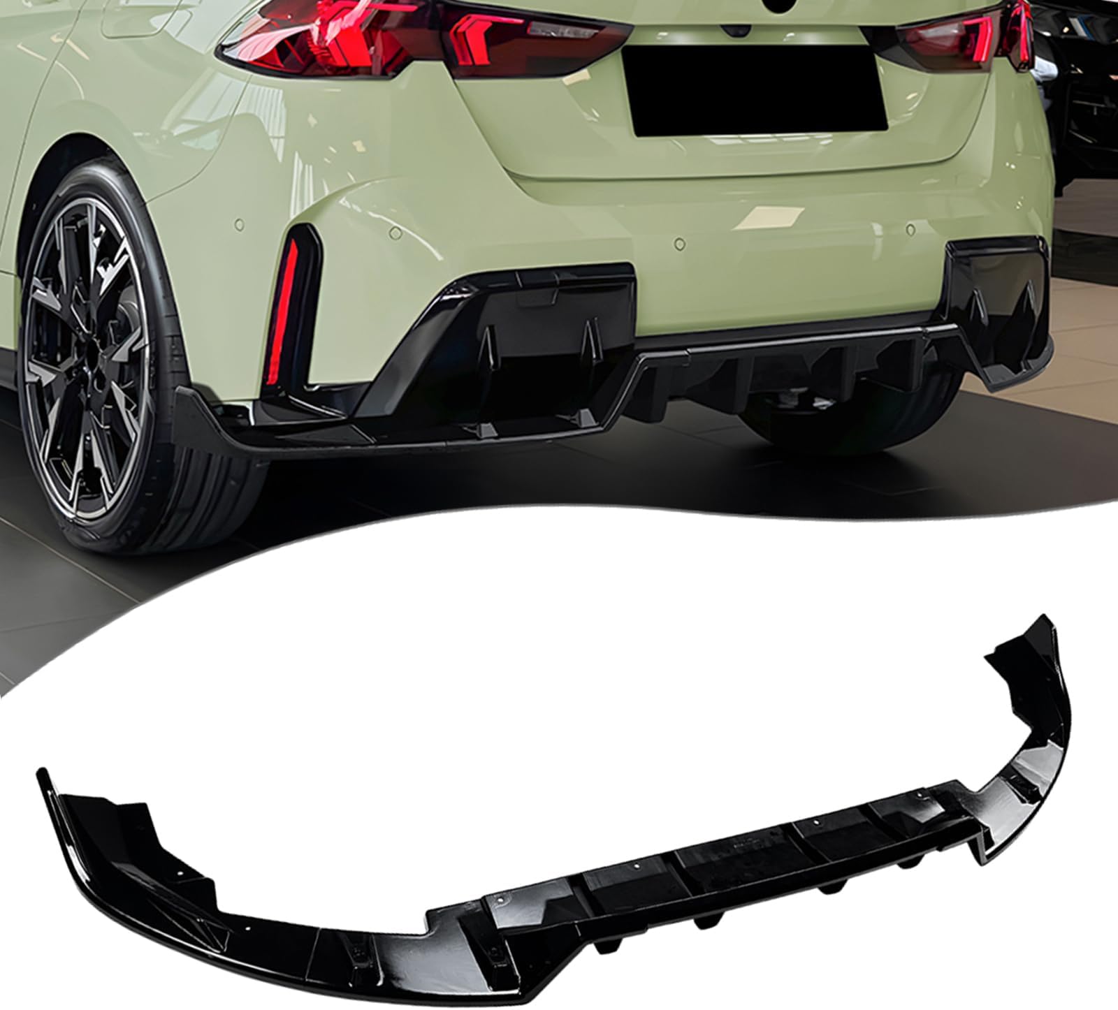 Rear Bumper Diffuser Lip Body Kit For BMW 1 Series F70 M Sport 2025 Gloss Black/Carbon Look