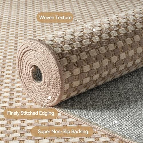 YDKGL Boho 2x8 ft Runners for Hallways Extra Long Woven Washable Kitchen Runner Mat Rugs Non Slip, Soft Entryway Laundry Hall Floor Runner Carpet for Indoor Backdoor Bedroom Hallway Living Room, Brown by YDKGL - Image 4