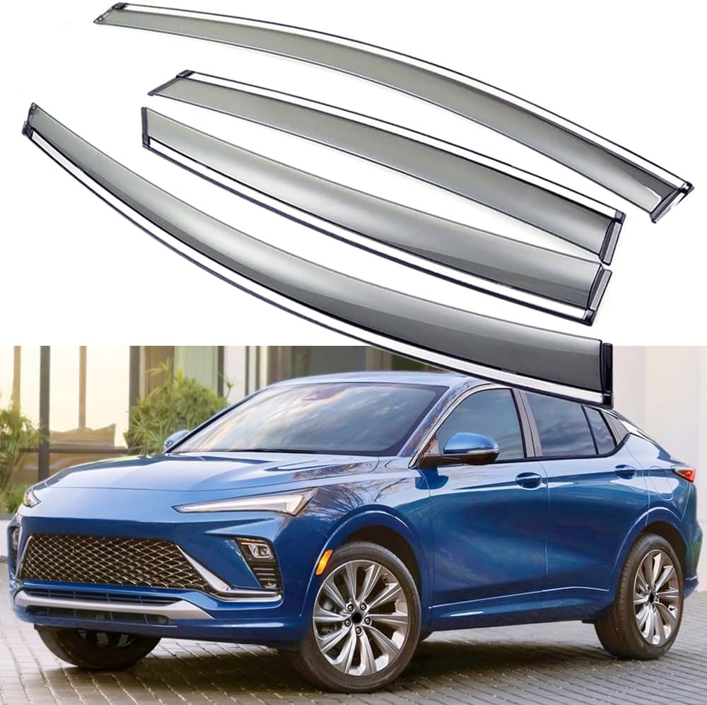 Sun/Rain Guards Wind Deflector Window Visors Compatible with 2024 2025 Buick Envista, Sun Visor Shield, Tape-On 4 pcs