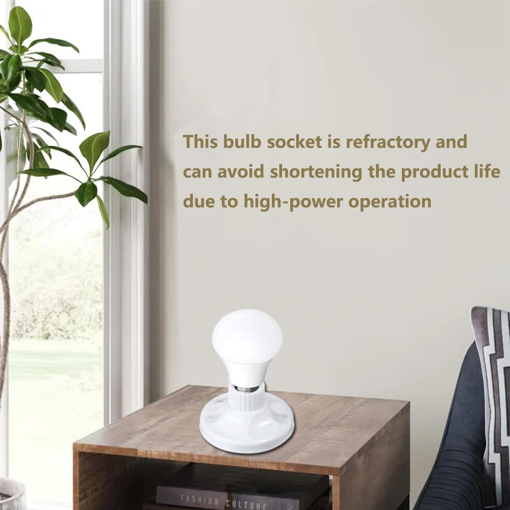 Light Socket with Cord Light Bulb Base E26/E27 Lamp Base Desktop 15ft Screw Socket with On/Off Switch