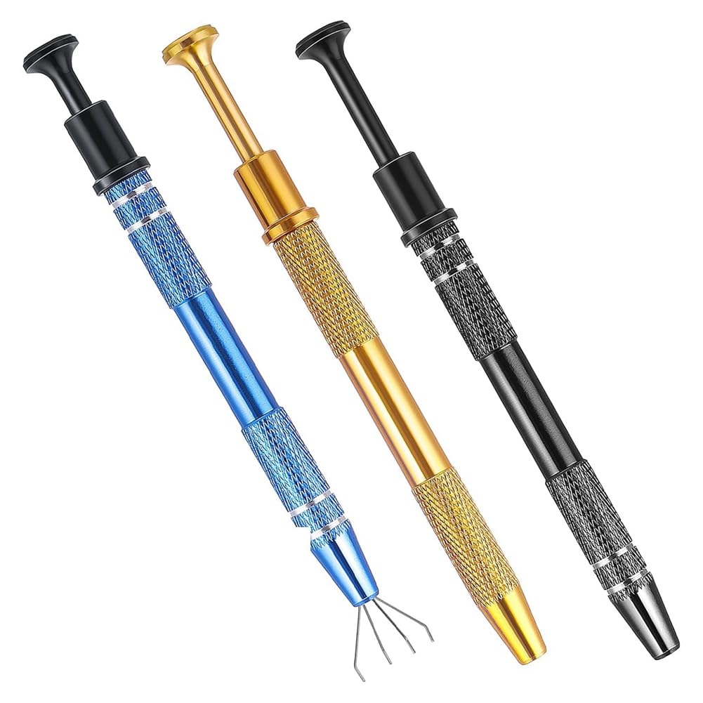 CTRLZS 3Pcs Piercing Ball Grabber Tool Set Jeweler'S Pick Up Tools, 4 Claw Picker for Small Parts Jewelry Making