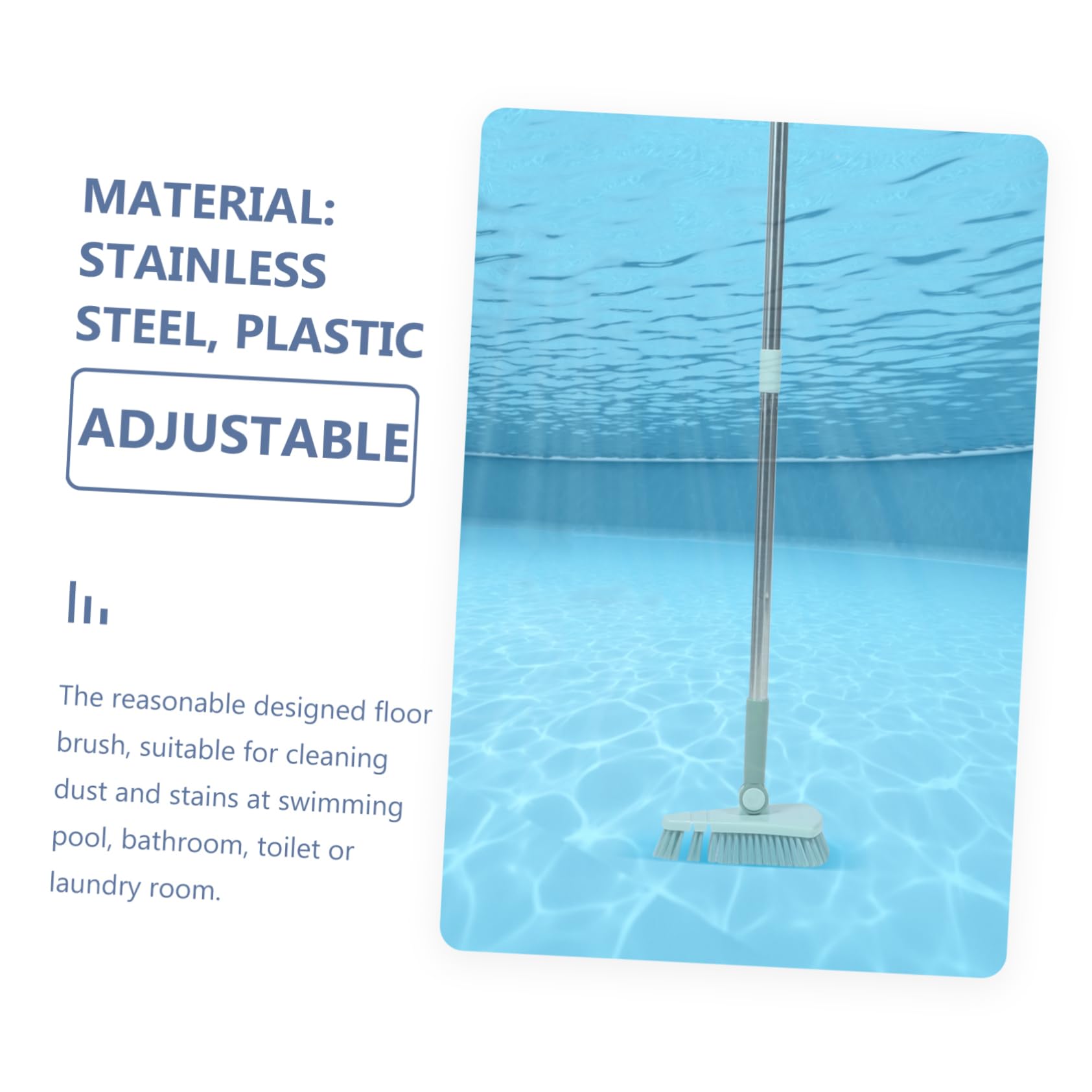 BESPORTBLE 5 Cepillos Flotantes De Plástico Azul De Acero Inoxidable para Limpieza De Suelos De Piscinas