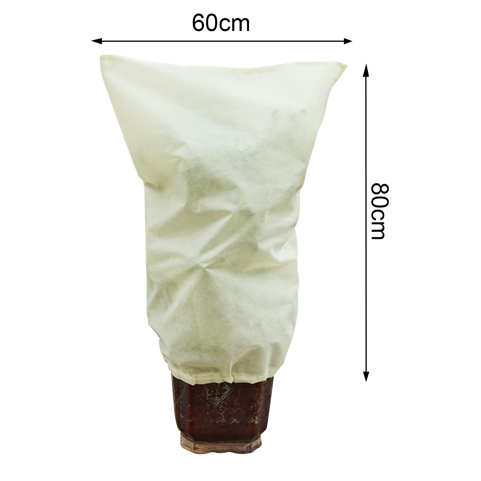 Housse de Protection pour Plantes 50g/m² 60cm x 80cm Antigel Perméable Coupe-Vent