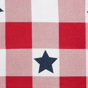 Marthastewartamericanastarginghamplaidindoorplacemat4packsetreversiblepatrioticusaamericadecorredwhiteblue14x72  Urban Country Home Decor Martha stewart americana star gingham plaid indoor placemat 4 pack set reversible patriotic usa america decor redwhiteblue 14×72  urban country home decor