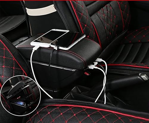 Miniatura 10 de SZSS-CAR Caja de reposabrazos de consola central de cuero de color negro para Hyundai AccentVerna 2007 2008 2009 2010 2011 Auto Interior Parts