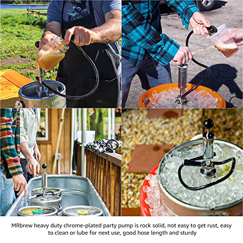 image for MRbrew Keg Party Pump, American D System Beer Keg Tap Keg Hand Pump 4'