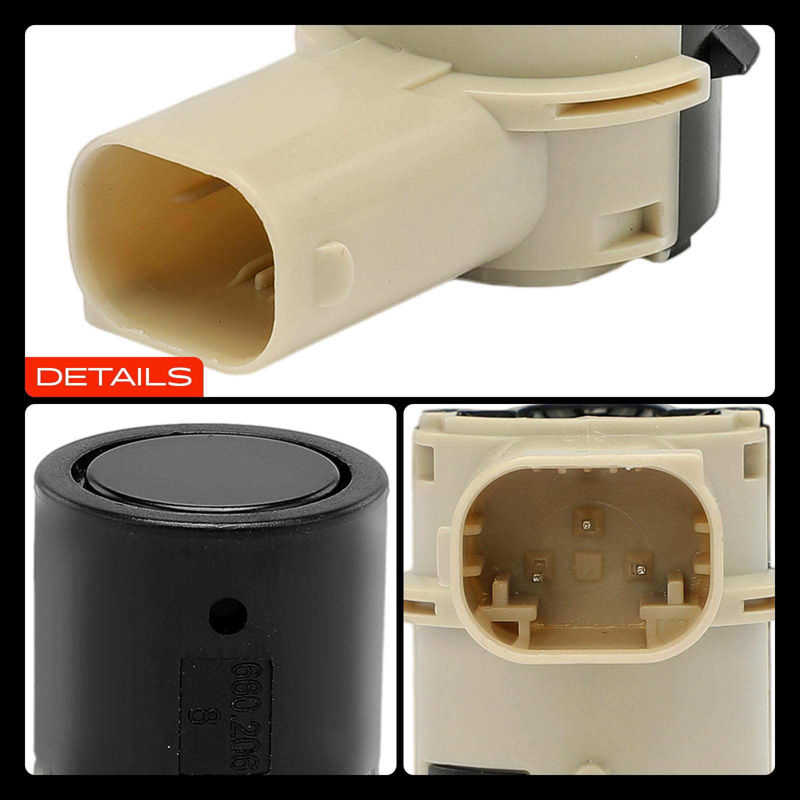 Frankberg 4 sensori di parcheggio anteriori e posteriori 66206989068 | Compatibile con: Serie 6 Cabrio E64, M.i.n.i decappottabile R52, Serie 5 E39, Serie 5 Touring E39, Serie 5 Touring E61