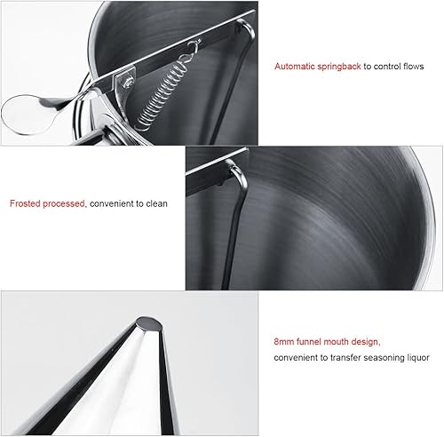 Miniatura 6 de Embudo para hornear con soporte de acero inoxidable para panqueques y waffle, dispensador para hacer pasteles, herramientas de cocina para el hogar,