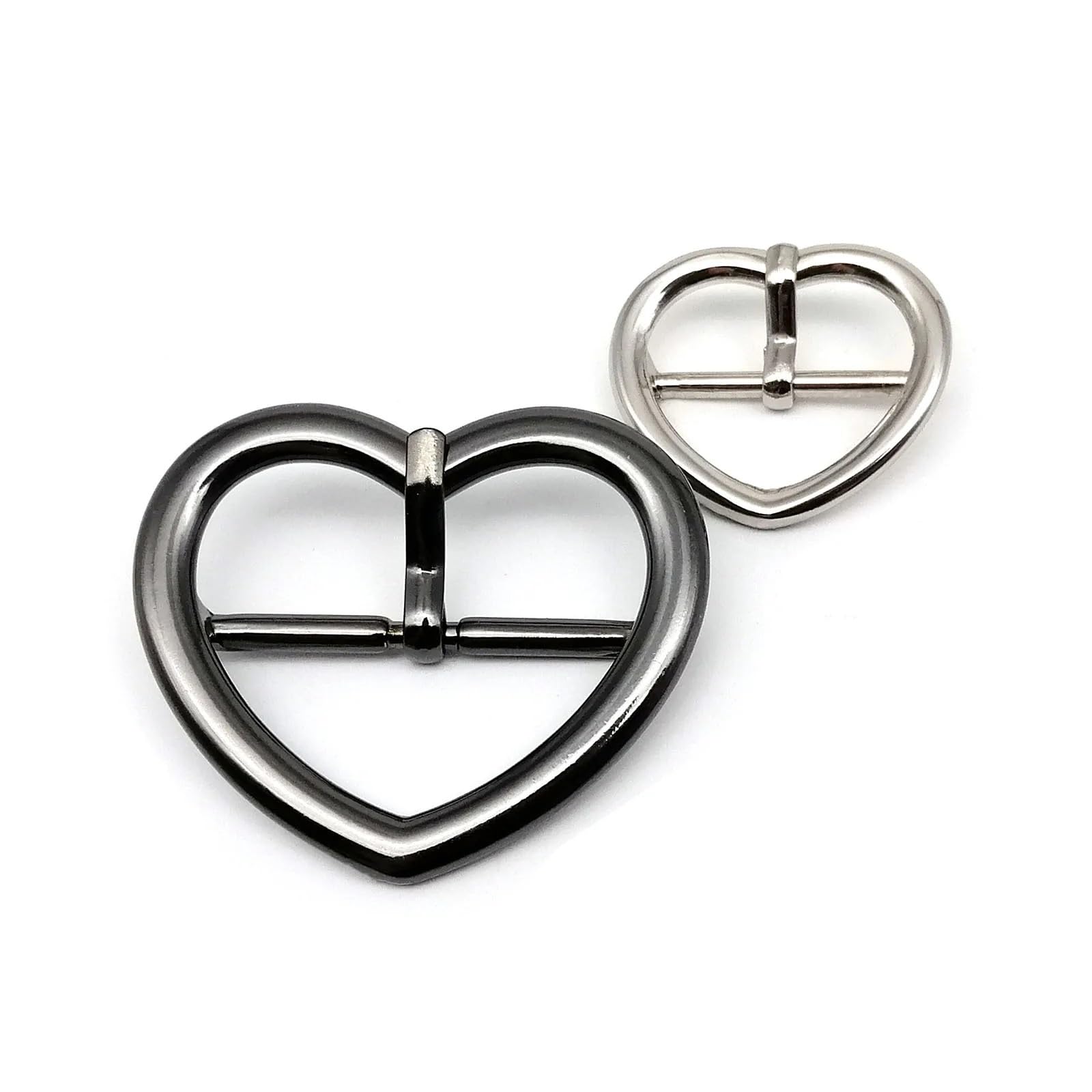 Hebillas de cinturón, 20 unidades, de metal, ancho interior de 20, 24, 31, 39 mm, ajuste en forma de corazón, hebilla de rodillo, anillo a presión, bolsa de cuero, correa de hombro, reparación