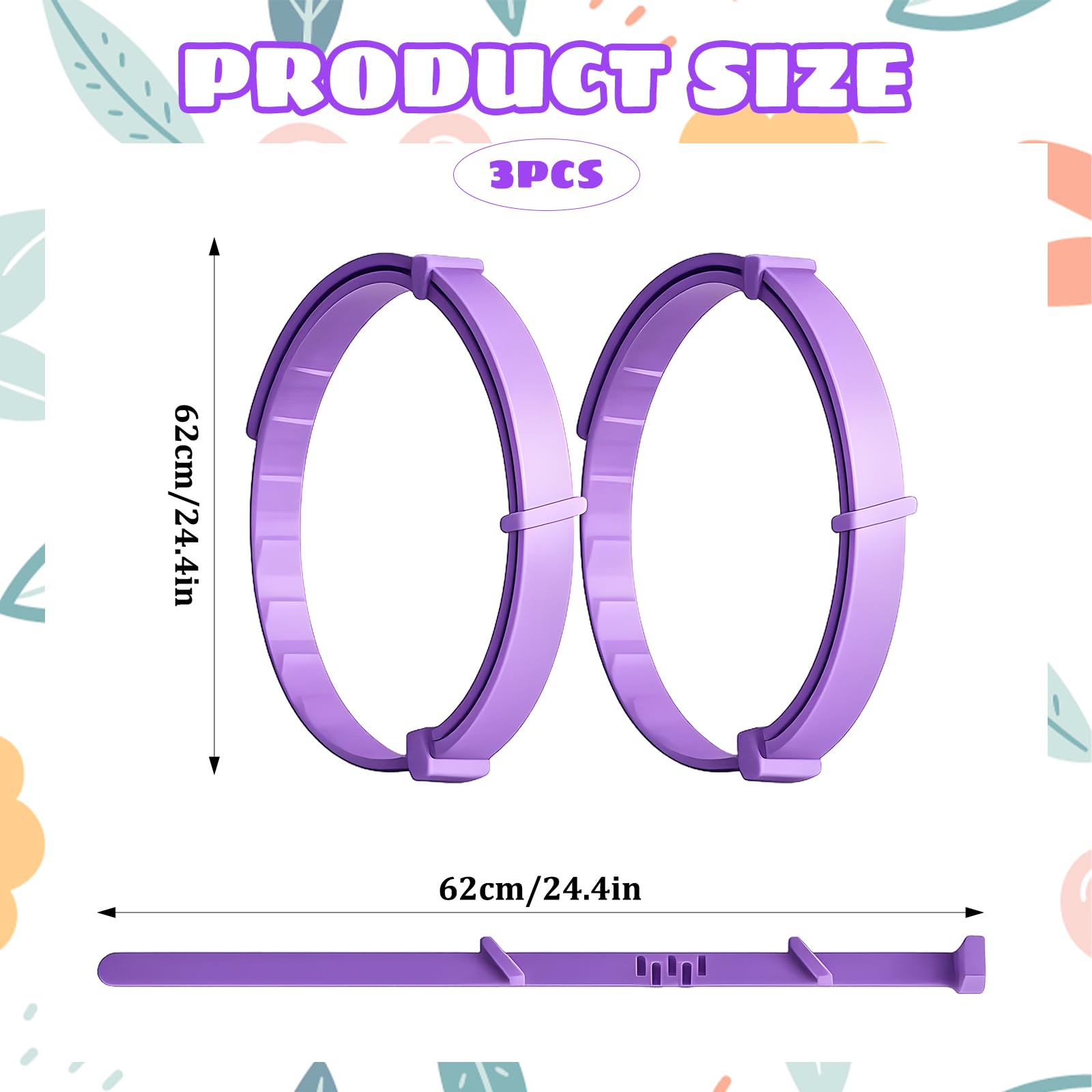 3-Pack Adaptil Collar for Dogs Adjustable Purple Dog Calming Collar - Image 2
