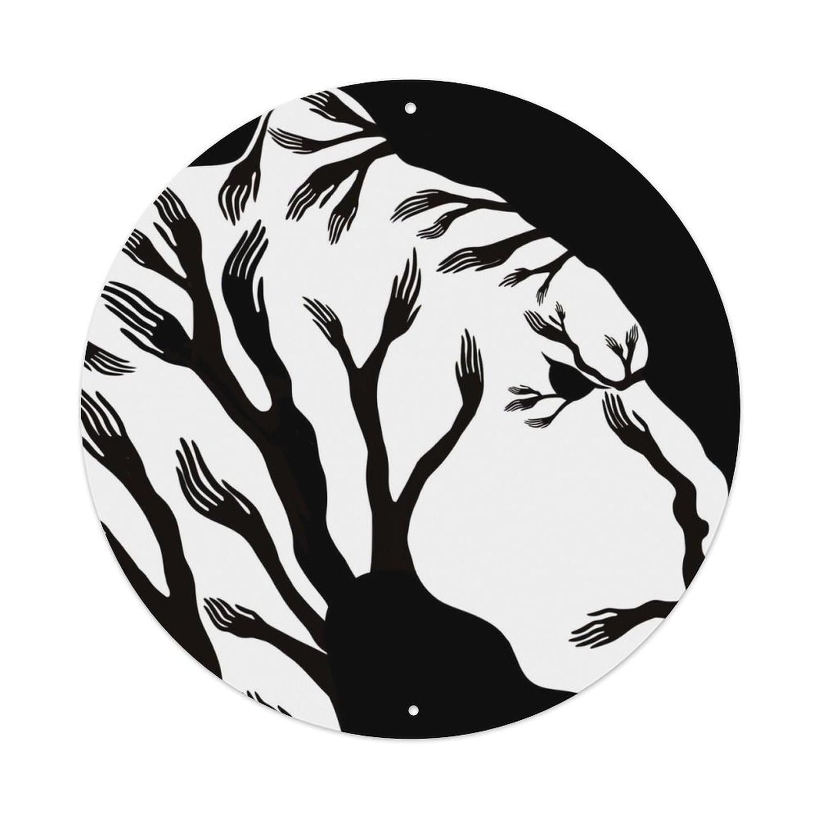 Tiger Creative Animal Please Stop Killing Wild Animals Vintage Metal Tin Sign Plaque Wall Decor for Cafe, Club, Garden Round Metal Poster 8x8Inch