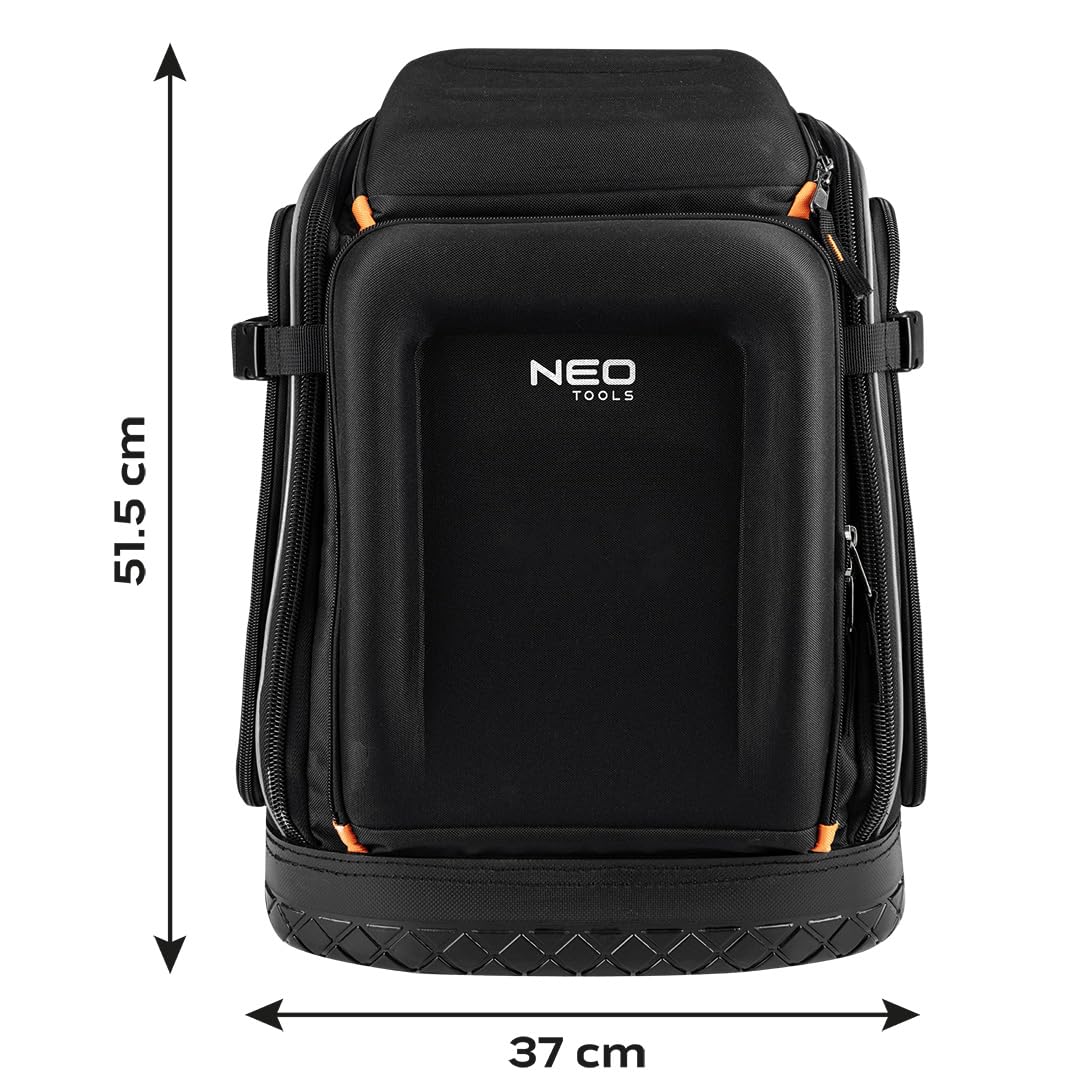 NEO TOOLS Zaino per attrezzi elettricisti, 31 pezzi, con attrezzi per un elettricista, 26 tasche, set di attrezzi per elettricisti mobili e durevoli, set di attrezzi elettrici in uno zaino