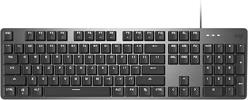 Logitech Teclado iluminado mecánico K845, patas de inclinación ajustables fuertes, tamaño completo, carcasa superior de aluminio, 104 teclas, cable disponible en Yaxa Colombia