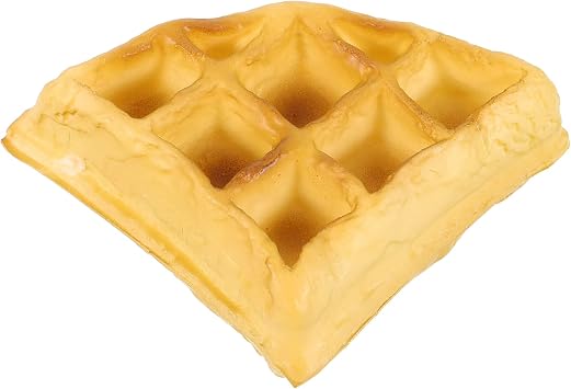 BESTonZON Fake Food Faux Waffle Model for Kitchen Decoration Realistic Artificial Waffle Shaped Items 1 Piece for Photography Props and Food Displays