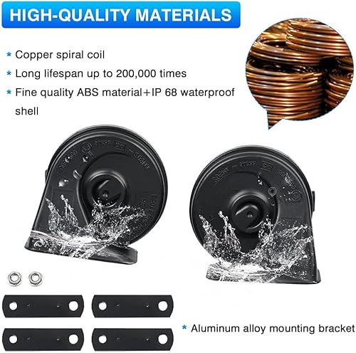 Miniatura 6 de Autorder Ajuste personalizado para cuerno de caracol de 12 V 2017-2022 Honda CRV CR-V, accesorios de bocina de caracol de doble tono, kit de