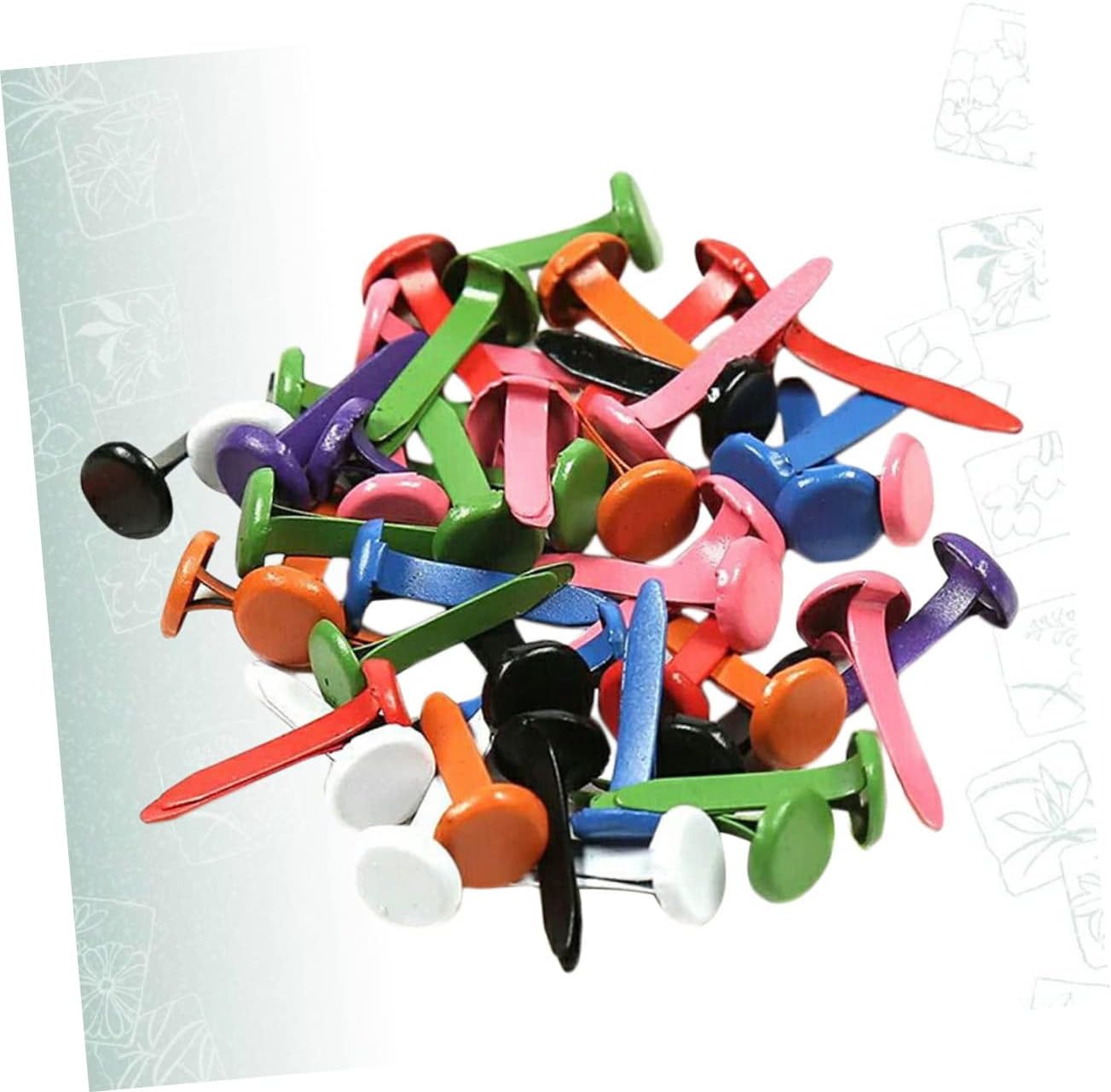 TEHAUX 300pcs Handmade Round Brads Colors for DIY Craft Boys and Girls Crafts and Scrapbooking Random Color