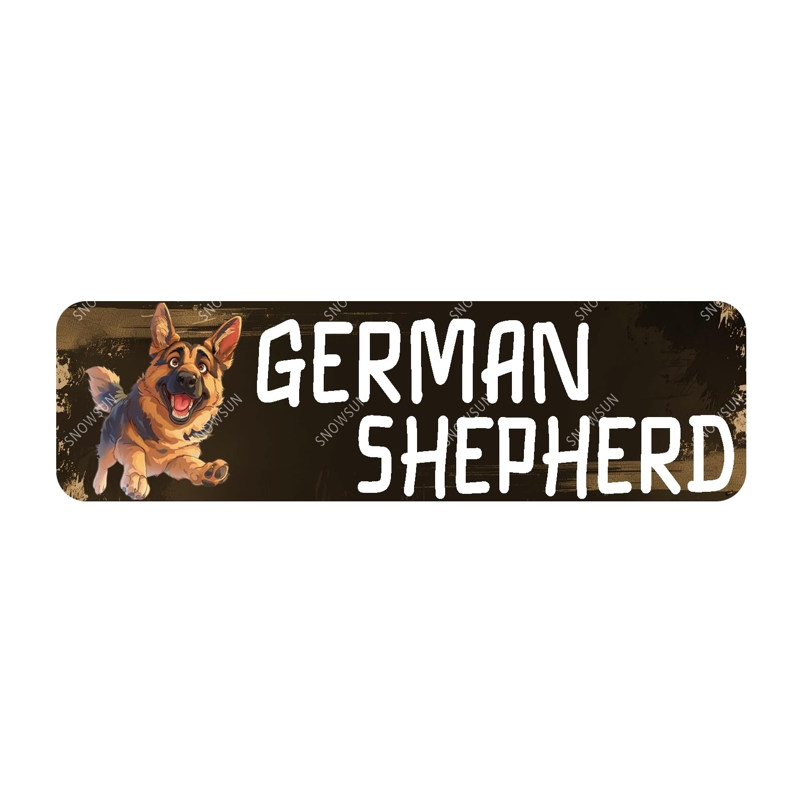 German Shepherd Dog Street Tin Sign Aluminum Metal Sign Funny Vintage Dog Wall Decor for Home Farmhouse Bar Cafe Fence Yard Decor 4x16 Inch
