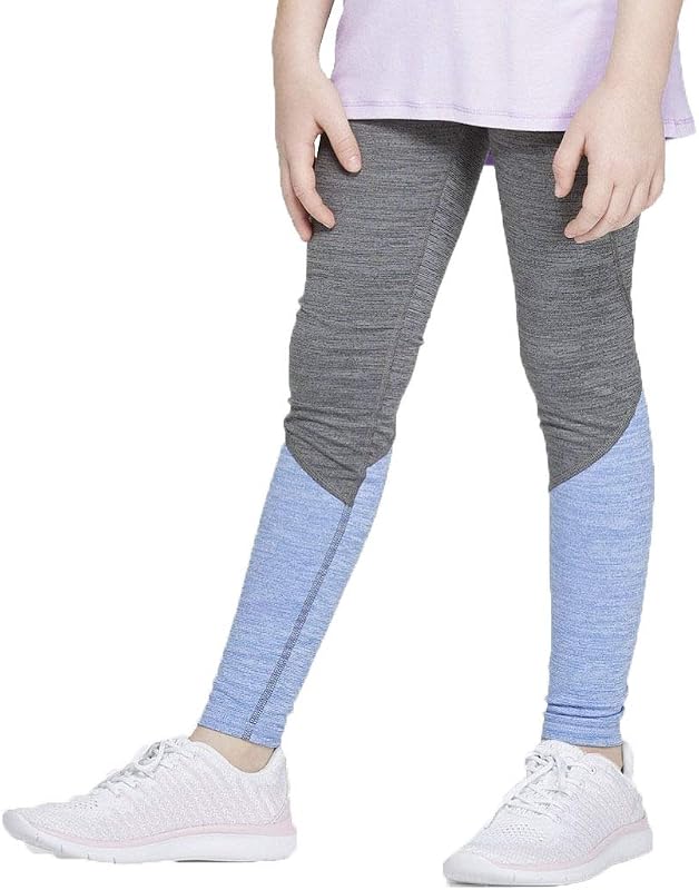 Champion C9 Leggings de rendimiento con bloques de color para niñas 18 - (gris, XS 4-5)