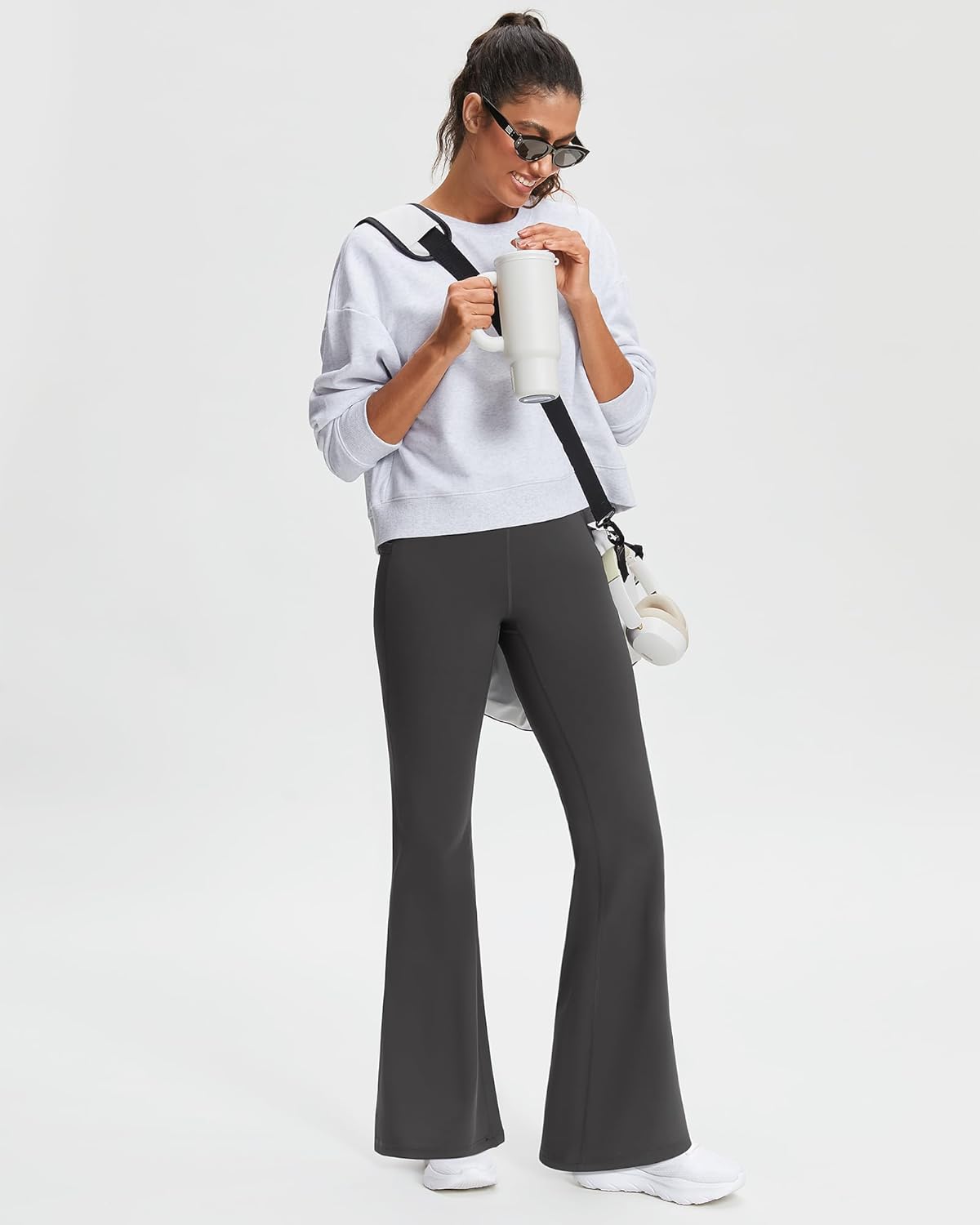 Stelle 29" 31" 33" Fleece Lined Leggings for Women Thermal Bootcut Yoga Pants High-Waisted Winter Leggings with Pockets - Image 3