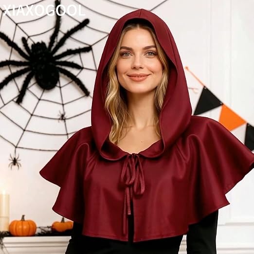 Amazon.com: XIAXOGOOL Halloween Hooded Medieval Cape Unisex Hood