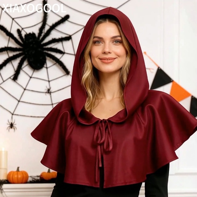 Amazon.com: Halloween Hooded Medieval Cape Unisex Hood Vintage