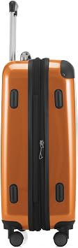 HAUPTSTADTKOFFER - Alex - Carry on luggage On-Board Suitcase Bag Hardside Spinner Trolley 4 Wheel Expandable, 55cm, orange