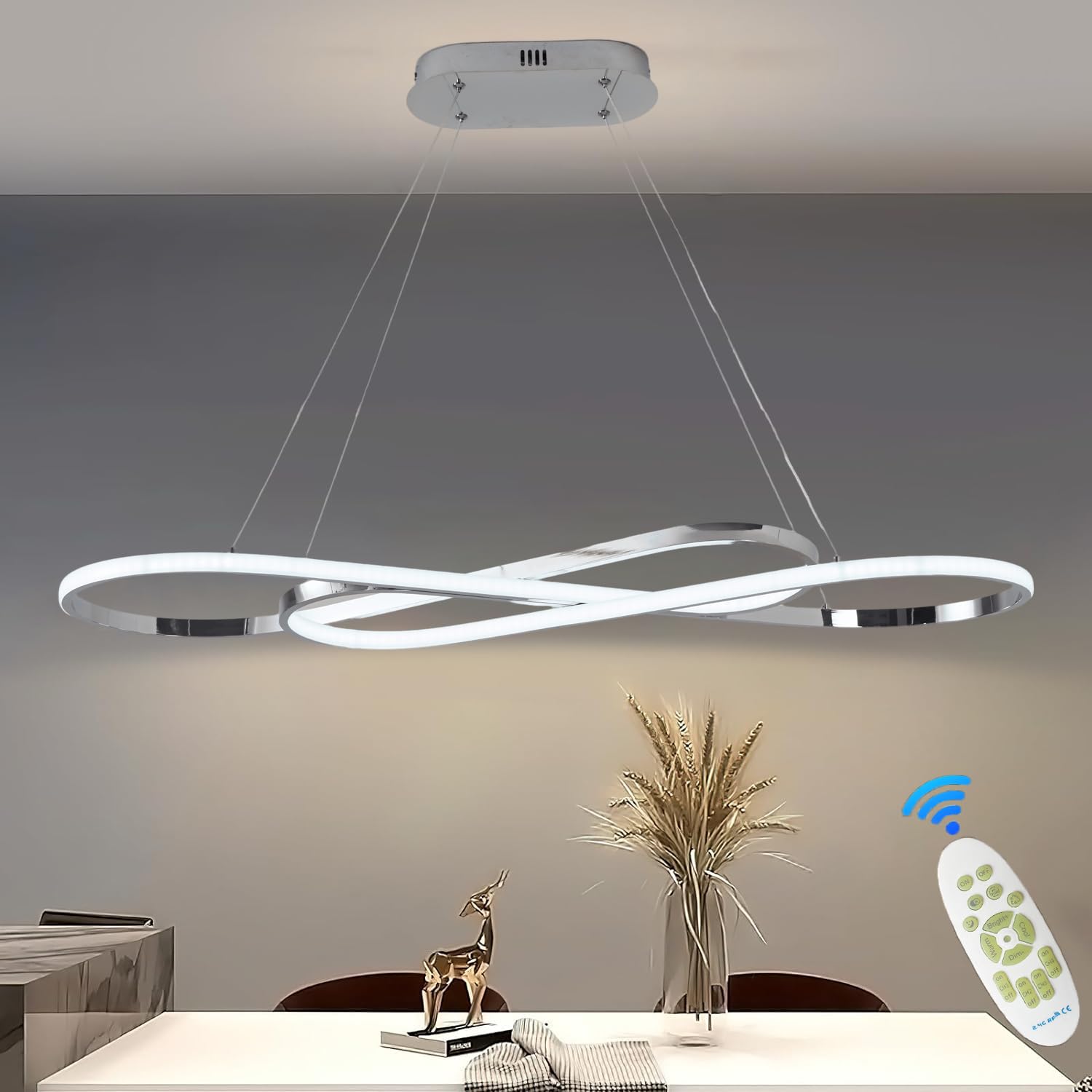 Lineaire Hanglamp - 120 cm - Zwart - Dimbaar Met Afstandsbediening - Boven De Eettafel... | bol