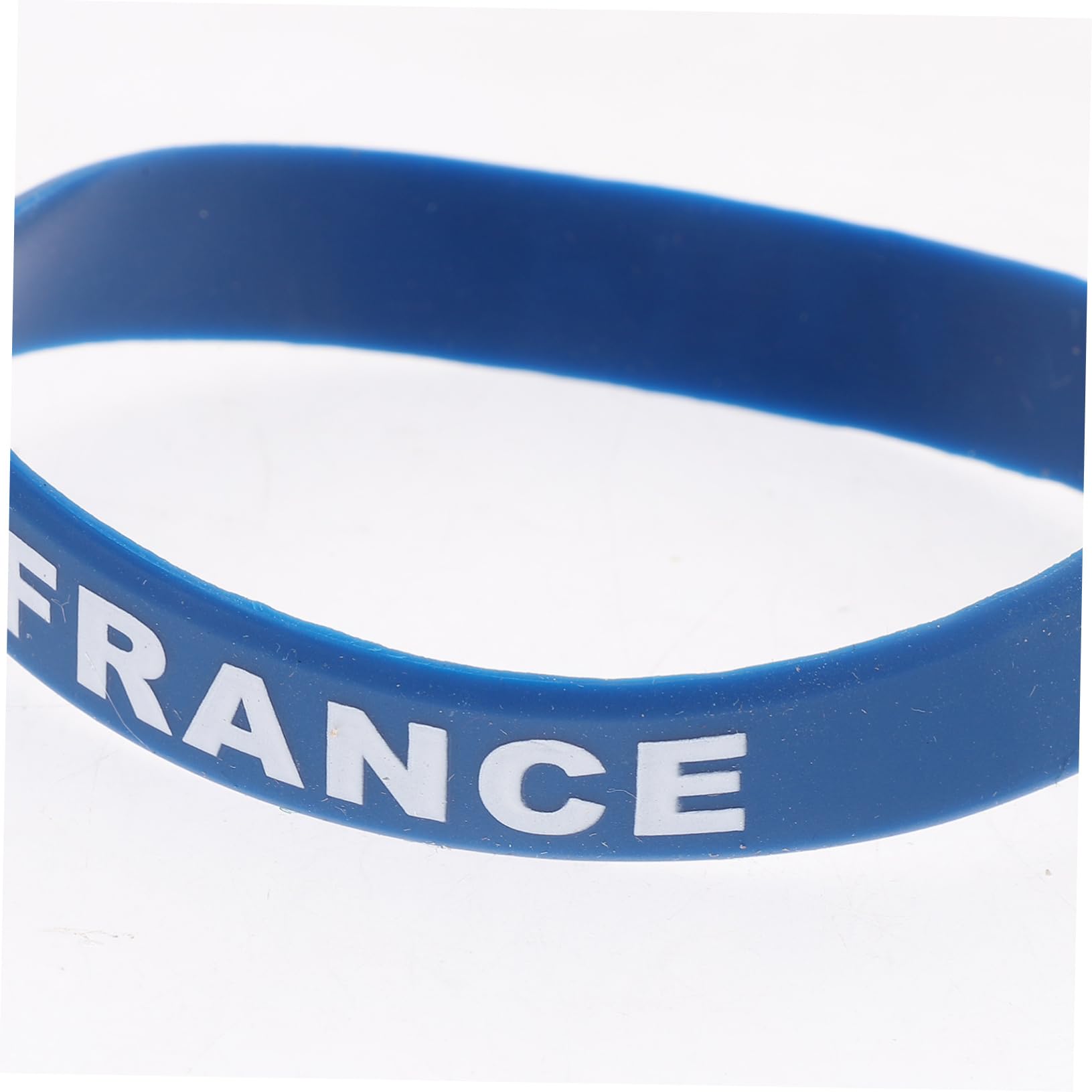 Lot de 5 bracelets en silicone avec drapeau national imprimé pour homme et femme - Drapeau de la France - Ajustement confortable