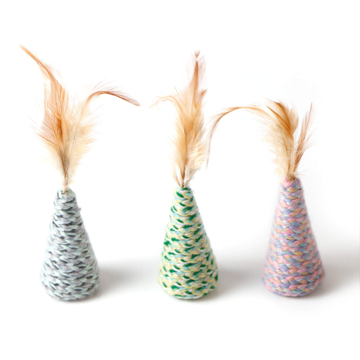 Pets Empire Cat Wool Toys Pet Cone Feather Toy Funny Cat Chasing Interactive Toy Scratch-Resistant Pet Entertainment (Color May Vary) Size : 7.5 * 3.8cm (Pack of 2) (B08Y6NDCCQ) Amazon Price History, Amazon Price Tracker