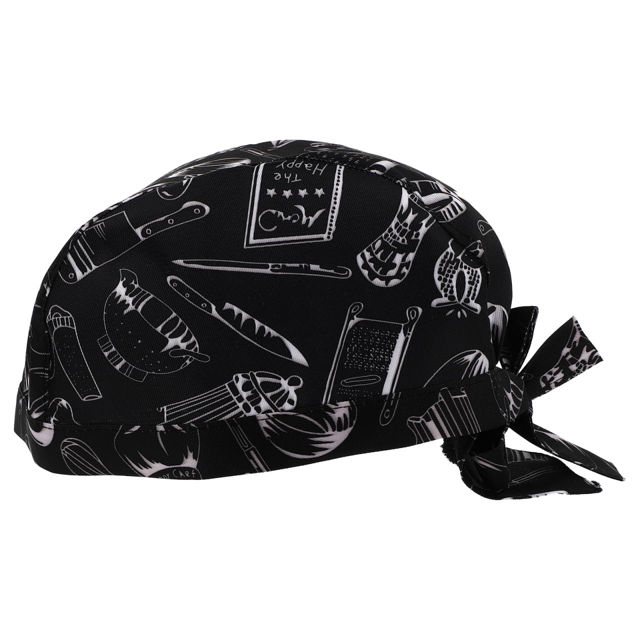 SHERCHPRY Cappello Da Cuoco Capo Nero Cuoco Uniforme Cappello Cappuccio Di Saldatura Cappello Nero Berretto Per Le Donne Cappelli Da Lavoro in Cucina Turbante Da Cuoco Cotone