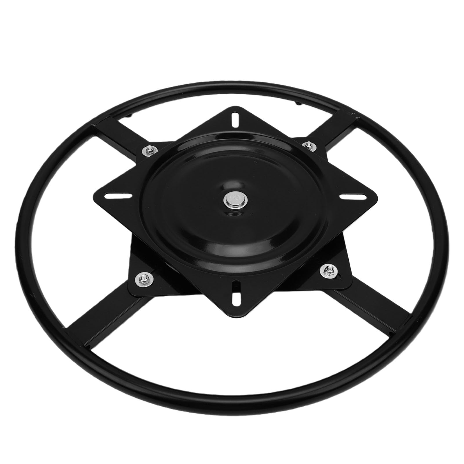 Asixxsix Base del Anillo de la Silla reclinable de 50cm, Mecanismo Giratorio de 360° con Placa Cuadrada de 24,5 cm, para Las Partes Inferiores de los Muebles de la Silla del sofá