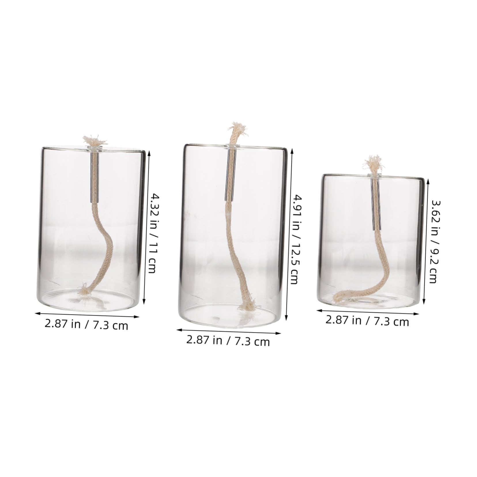 3 Sztuki Lampa gospodarstwa domowego naftowe do wnętrz mała lampka oliwna lampa naftowa Uchwyt na tealighty Transparent