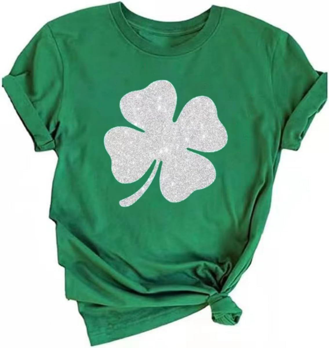 Beopjesk Women's St Patrick's Day T-Shirt Lucky Irish Shamrock Paddy's Day Graphic Tees Tops