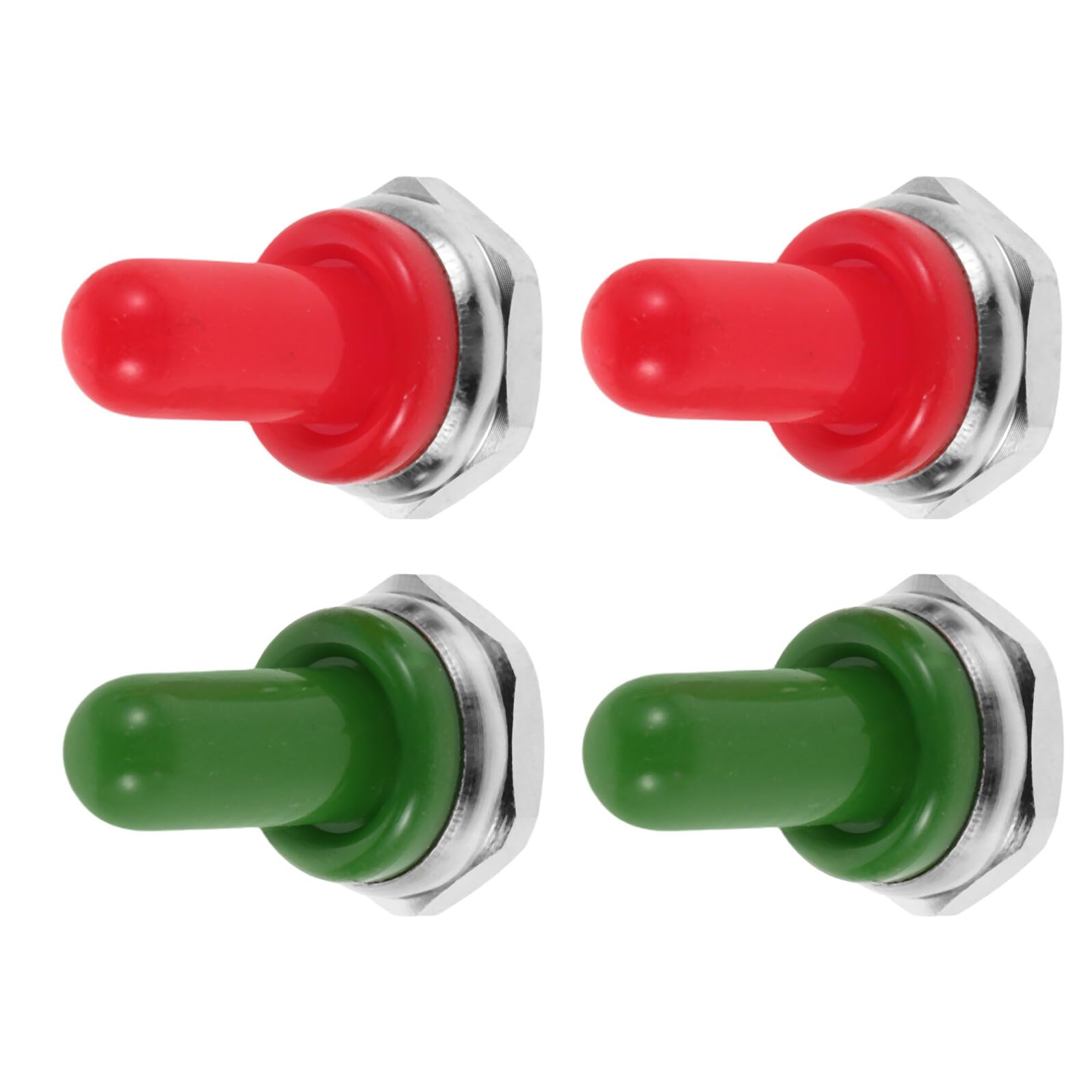 4pcs Guitar Bass Potentiometer Knob Cap Rubber Boot for Toggle Switch Rocker Electric Instrument Protection Random Color