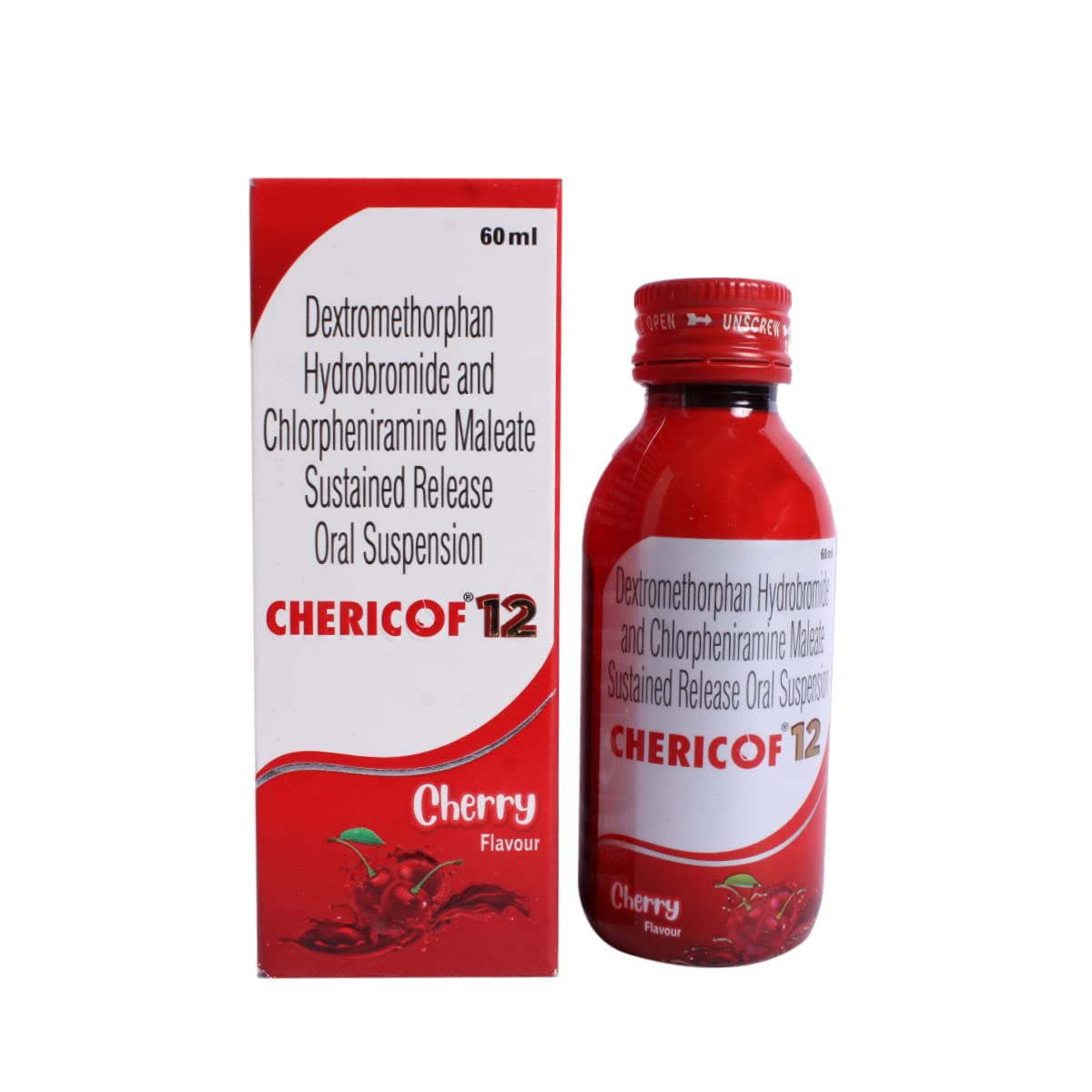 CHERICOF 12 CHERRY FLAVOUR - Bottle of 60 ml Oral Suspension