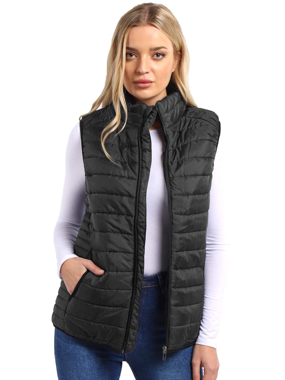 SS7 Womens Gilet Bodywarmer Jacket Black