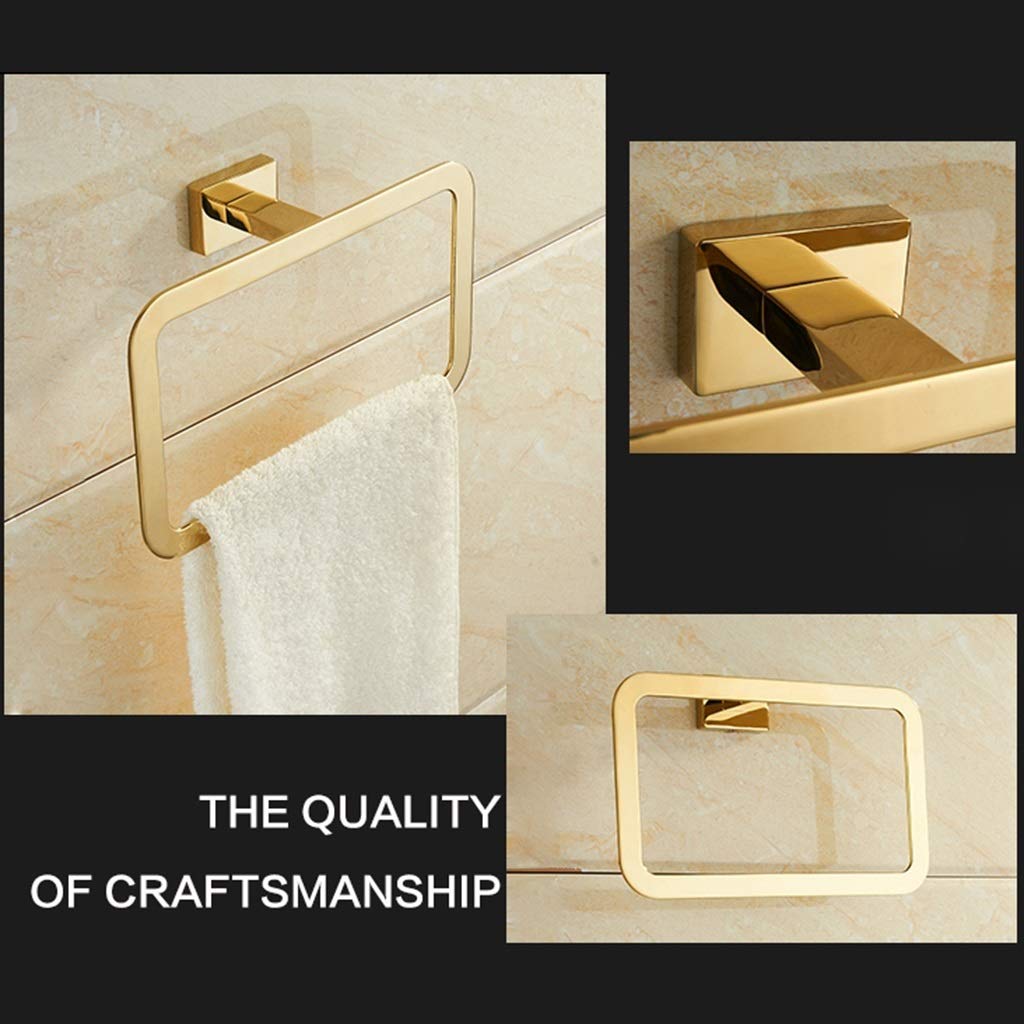 Portasciugamani Anello Quadrato in Lega di Alluminio Portasciugamani Portasciugamani Portasciugamani a Parete Ciondolo Hardware da Bagno antiruggine 22,5 cm
